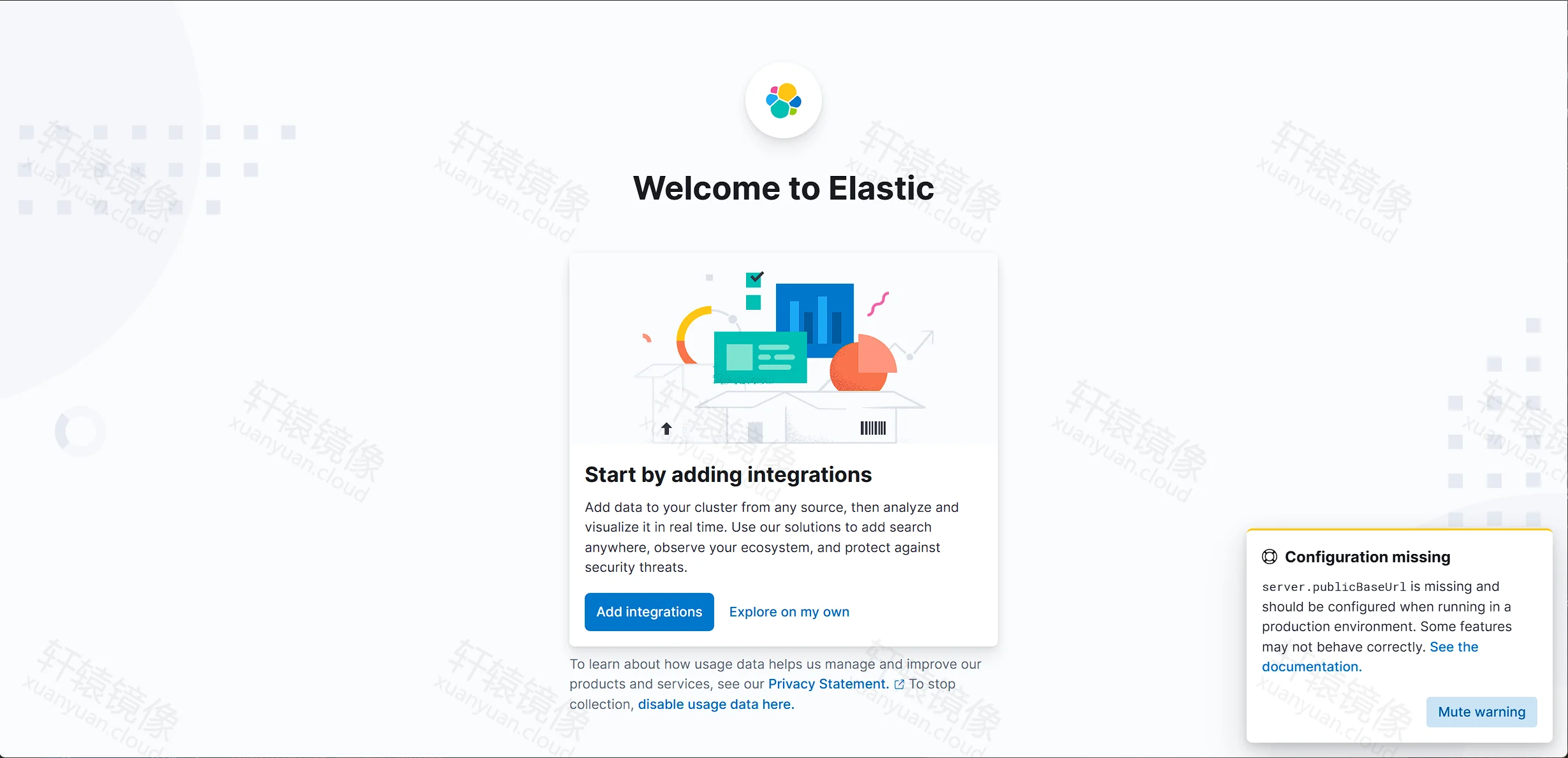 点击放大 Kibana 欢迎页 Welcome to Elastic