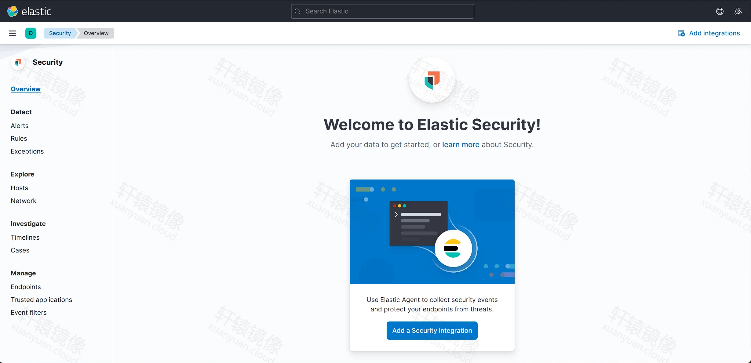 点击放大 Elastic Security Overview